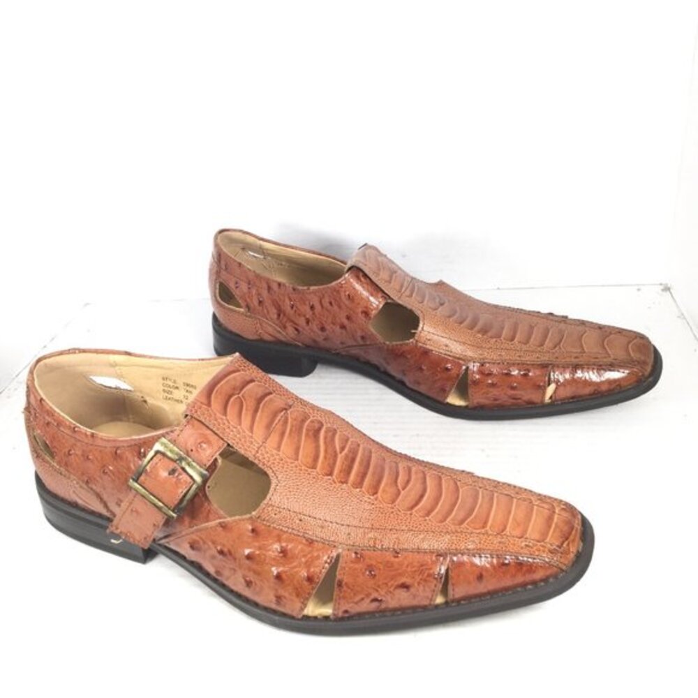 La Milano Animal Print Sandals Tan Size 12